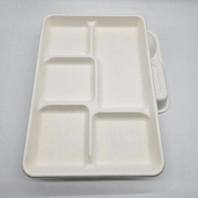 Nagy méretű, 5 rekeszes téglalap alakú tányér